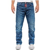 Cipo & Baxx Straight-Jeans Casual Hose BA-CD709 mit Stylischen Verzierungen von Cipo & Baxx