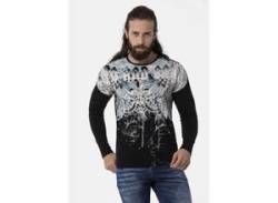 Langarmshirt CIPO & BAXX Gr. XXL, schwarz Herren Shirts Langarm von Cipo & Baxx