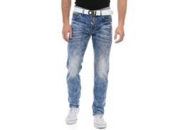 Regular-fit-Jeans CIPO & BAXX Gr. 29, Länge 32, blau (blue) Herren Jeans Regular Fit mit markanter Waschung von Cipo & Baxx