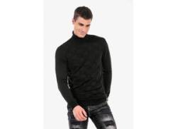 Rollkragenpullover CIPO & BAXX Gr. M, schwarz Herren Pullover Strick-Kick von Cipo & Baxx