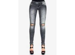 Slim-fit-Jeans CIPO & BAXX Gr. 25, Länge 32, schwarz Damen Jeans Röhrenjeans von Cipo & Baxx
