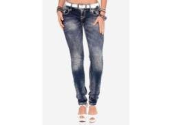 Slim-fit-Jeans CIPO & BAXX Gr. 26, Länge 30, blau Damen Jeans Röhrenjeans von Cipo & Baxx