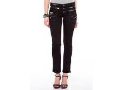 Slim-fit-Jeans CIPO & BAXX Gr. 26, Länge 30, schwarz Damen Jeans Röhrenjeans von Cipo & Baxx