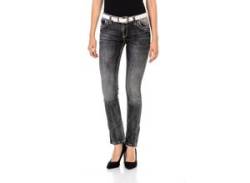 Slim-fit-Jeans CIPO & BAXX Gr. 26, Länge 32, schwarz Damen Jeans Röhrenjeans von Cipo & Baxx
