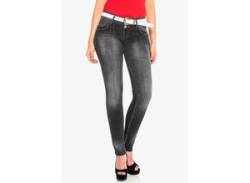 Slim-fit-Jeans CIPO & BAXX Gr. 26, Länge 34, schwarz Damen Jeans Röhrenjeans von Cipo & Baxx