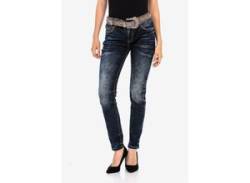 Slim-fit-Jeans CIPO & BAXX Gr. 27, Länge 32, blau (dunkelblau) Damen Jeans Röhrenjeans von Cipo & Baxx