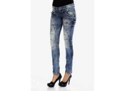 Slim-fit-Jeans CIPO & BAXX Gr. 29, Länge 32, blau Damen Jeans Röhrenjeans von Cipo & Baxx