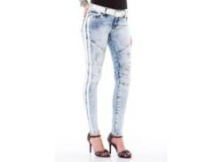 Slim-fit-Jeans CIPO & BAXX Gr. 29, Länge 34, blau (ice) Damen Jeans Röhrenjeans von Cipo & Baxx