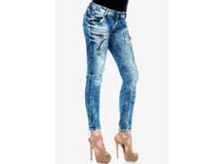Slim-fit-Jeans CIPO & BAXX Gr. 31, Länge 32, blau Damen Jeans Röhrenjeans von Cipo & Baxx