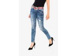 Slim-fit-Jeans CIPO & BAXX Gr. 32, Länge 32, blau Damen Jeans Röhrenjeans von Cipo & Baxx