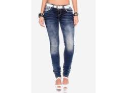 Slim-fit-Jeans CIPO & BAXX Gr. 33, Länge 32, blau Damen Jeans Röhrenjeans von Cipo & Baxx