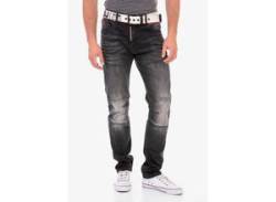 Straight-Jeans CIPO & BAXX Gr. 34, Länge 34, schwarz Herren Jeans Straight Fit von Cipo & Baxx