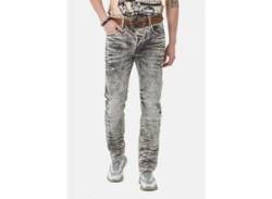 Straight-Jeans CIPO & BAXX Gr. 38, Länge 34, grau Herren Jeans Straight Fit von Cipo & Baxx