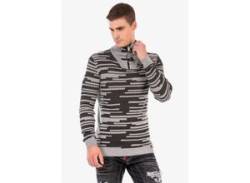 Strickpullover CIPO & BAXX Gr. S, grau Herren Pullover von Cipo & Baxx