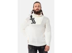 Strickpullover CIPO & BAXX Gr. XXL, beige (ecru) Herren Pullover von Cipo & Baxx