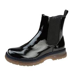 Cipriata Damen Stiefeletten mit Zwickel und Reißverschluss L052, schwarzer lack, 39 EU von Cipriata