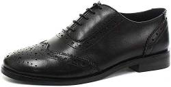 Cipriata Violetta Damen Leder Oxford Halbschuhe, Schwarz, Größe 41 von Cipriata