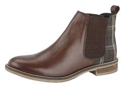 Cipriata Zoe Damen Leder/Tweed Stiefeletten Dunkelbraun - Dunkelbraun, 5 UK von Cipriata