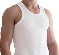 5 x Tank Top weiß - Herren Unterhemd Doppelripp (gerippt) - Achselshirt - Muskelshirt - original normani® Farbe Doppelripp Weiß Größe 12=4XL von Circle Five