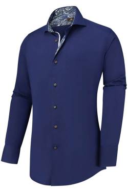 Circle of Gentlemen Slim Fit Hemd blau, Einfarbig von Circle of Gentlemen