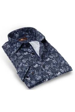 Circle of Gentlemen Slim Fit Hemd navy, Gemustert von Circle of Gentlemen