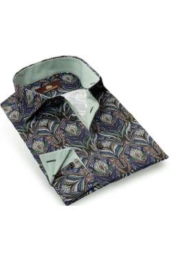 Circle of Gentlemen Slim Fit Hemd violett, Gemustert von Circle of Gentlemen