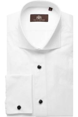 Circle of Gentlemen Slim Fit Hemd weiss, Einfarbig von Circle of Gentlemen