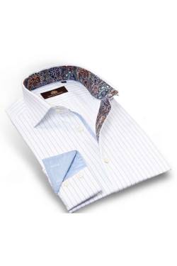 Circle of Gentlemen Slim Fit Hemd weiss, Gestreift von Circle of Gentlemen