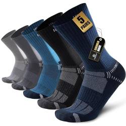 Circorld Socken Herren Atmungsaktiv Sneaker Socken Cushion Sportsocken Herren Damen Outdoor Laufsocken Wandersocken für Walking Lauf Radfahren Sport Wandern 5 Paare 43-46 (Mehrfarbig) von Cirorld