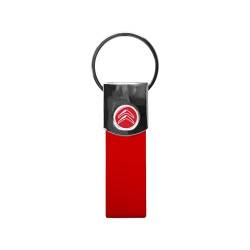 Citroen Offizieller roter Schlüsselanhänger, rotes Logo, rot, Taglia unica von Citroen