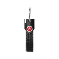 Citroen Schlüsselanhänger, Weiß, offizielles Carbon, rotes Logo, Weiß, Taglia unica von Citroen