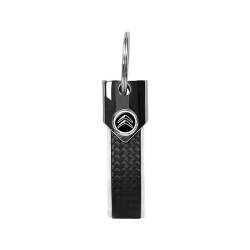 Citroen Schlüsselanhänger, Weiß, offizielles Carbon, schwarzes Logo, Weiß, Taglia unica von Citroen