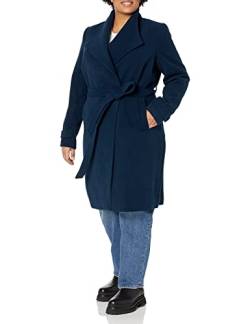 City Chic Women's Apparel Damen City Chic Plus Size Coat SO Sleek, Navy, Marineblau von City Chic Women's Apparel