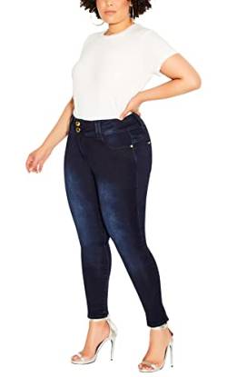 City Chic Women's Apparel Damen City Chic Übergröße Asha Sk R Den Jeans, Dunkles Jeansblau, 50 Mehr von City Chic Women's Apparel