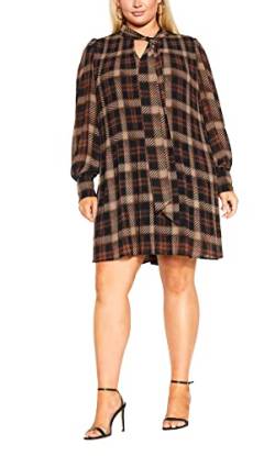 City Chic Women's Apparel Damen City Chic Übergröße Sexy kariert, Größe 42 Lässiges Kleid, Schwarz Plaid, 44 Mehr von City Chic Women's Apparel