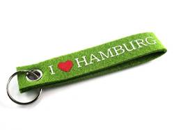 City Souvenir Shop Filz-Schlüsselanhänger I Love Hamburg, grün von City Souvenir Shop