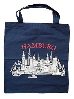 City Souvenir Shop Stoff-Tasche Hamburg, blau von City Souvenir Shop