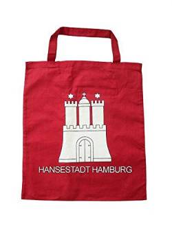 City Souvenir Shop Stoff-Tasche Hamburg Wappen, rot von City Souvenir Shop