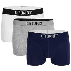 CityComfort Boxershorts Herren 3er Pack S-4XL Herren Unterhosen Unterwäsche Männer und Teenager Boxer (Mehrfarbig, XL) von CityComfort