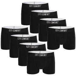 CityComfort Boxershorts Herren 8er oder 5er Pack S-4XL Unterwäsche Männer und Teenager Boxer (Schwarz, 3XL) von CityComfort