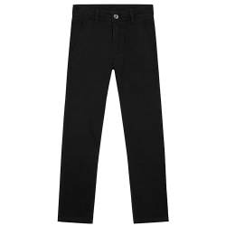 CityComfort Chino Hose Jungen, Hosen für Jungen mit elastischem Bund & Taschen (Schwarz, 5-6 Jahre) von CityComfort
