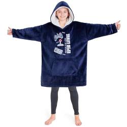 CityComfort Decke Hoodie Kinder Fleece Übergröße Kapuzenpullover Jungen (Blau Gaming) von CityComfort