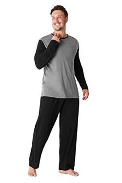 CityComfort Herren Pyjamas 100% superweiche Baumwolle Herren Pjs Set Pyjamas für Herren Nachtwäsche Loungewear Trainingsanzug (XL, Boot Leg Cut C (M, Stiefelbeinschnitt Kohlengrau) von CityComfort