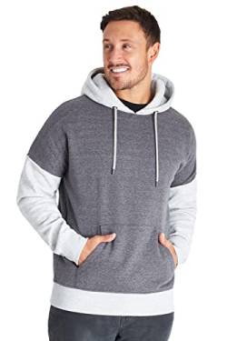 CityComfort Hoodie Herren Kapuzenpullover, Zweifarbige Pullover Herren Hoodies (Grau, M) von CityComfort