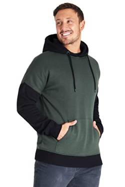 CityComfort Hoodie Herren Kapuzenpullover, Zweifarbige Pullover Herren Hoodies (Grün, M) von CityComfort