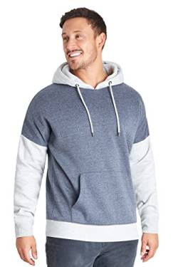 CityComfort Hoodie Herren Kapuzenpullover, Zweifarbige Pullover Herren Hoodies (Marineblau, L) von CityComfort