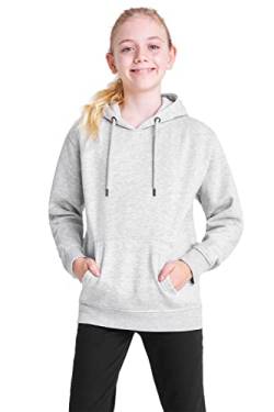 CityComfort Hoodie Jungen Pullover, Kapuzenpullover für Jungen (13-14 Jahre, Grau Meliert) von CityComfort