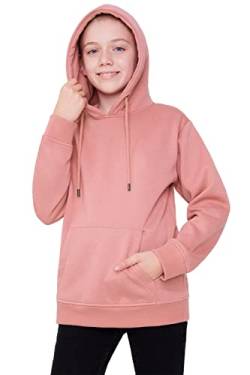 CityComfort Hoodie Jungen Pullover, Kapuzenpullover für Jungen (7-8 Jahre, Altrosa) von CityComfort