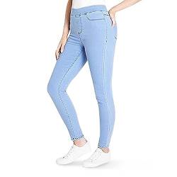 CityComfort Jeggings Damen Stretch, Bequem High Waist Pants Women Tragen, Dehnbar Jeggings Damen Kleidung, Stylisch und Schmeichelhaft High Waist Jeans Jeggings, Hellblau von CityComfort