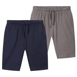 CityComfort Jersey Shorts für Jungen, Kurze Pyjama Hose Sport Shorts mit Seitentaschen und elastischem Bund, 2er-Pack (11/12 Jahre, Dunkelblau/Dunkelgrau) von CityComfort